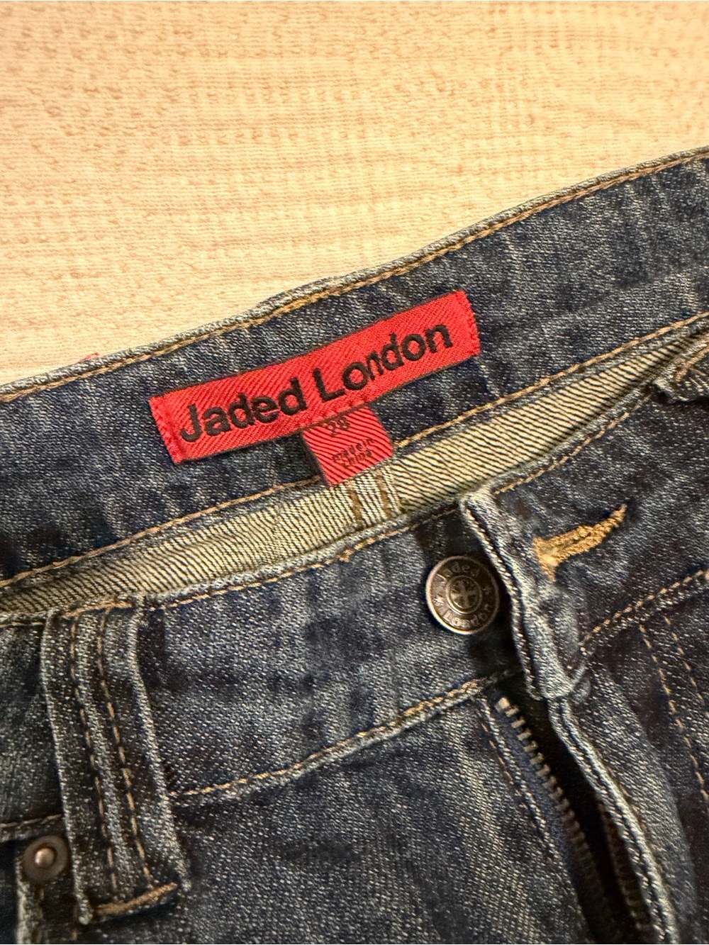 Jaded London El Topo Fringe Bootcut Jeans in Blue Wash - Picture 7 of 11
